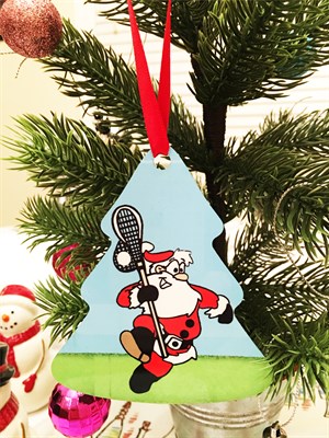 OR-S Lacrosse Santa Ornament